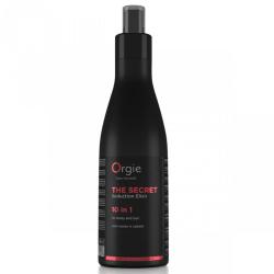 Vista frontal del spray Orgie The Secret Elixir para cuerpo y cabello