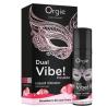 Presentación de Orgie Dual Vibe Strawberry Gin and Tonic en caja y frasco negros y rosas