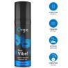 Gel Orgie Sexy Vibe con antifaz azul e iconos azules de intensidad 7