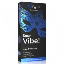 Caja negra Orgie Sexy Vibe con un gran antifaz azul en el frontal