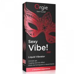 Caja negra y roja Orgie Sexy Vibe Hot con antifaz en el frontal