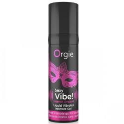 Frasco negro Orgie Sexy Vibe Intense Orgasm con antifaz y franja fucsias