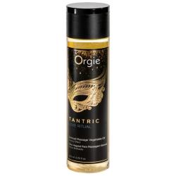 Frasco de Orgie Tantric Love Ritual 200 ml con etiqueta negra y máscara dorada