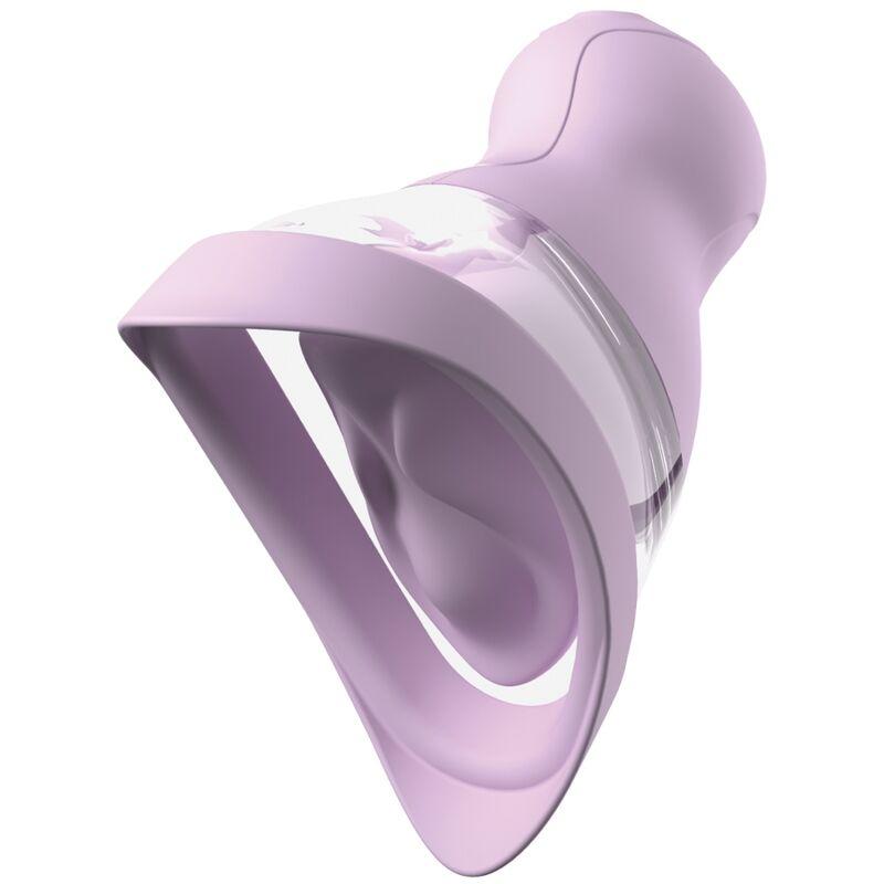 Fantasy For Her Veloura Touch morada, vista en perspectiva de la bomba