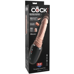 King cock plus - thrusting cock pro dildo de silicona con empuje vibración y calor light 12,7 cm