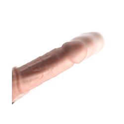 King cock plus - thrusting cock pro dildo de silicona con empuje vibración y calor light 12,7 cm