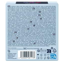 Reverso del estuche Mister Size Wide con información del producto