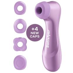 Satisfyer Pro 2 Generation 4 amatista con sus cuatro cabezales