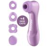 Satisfyer Pro 2 Generation 4 amatista con sus cuatro cabezales