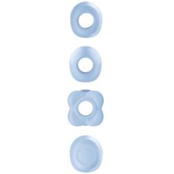 Cuatro cabezales intercambiables de Satisfyer Pro 2 Generation 4 azul sereno