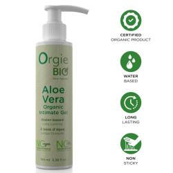 Orgie BIO Aloe Vera 100 ml con dosificador e iconos informativos