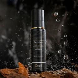 Orgie Sensfeel para hombre 100 ml en una composición sobre fondo oscuro
