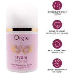 Orgie Hydra Intima 50 ml con iconos informativos