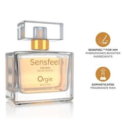 Orgie Sensfeel eau de toilette para hombre 50 ml con iconos informativos