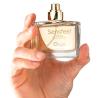 Frasco de Orgie Sensfeel para hombre 50 ml sostenido en la mano