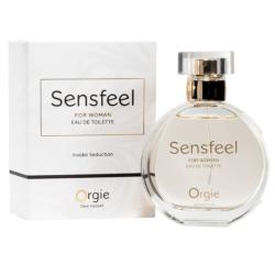 Orgie Sensfeel eau de toilette para mujer 50 ml junto a su caja