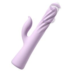 Fantasy Twist morado con flechas que ilustran el movimiento de giro y empuje