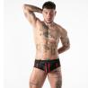 Locker Gear Full Military Access jock brief rojo, modelo de frente
