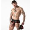 Locker Gear Full Military Access jock brief rojo, modelo con la pieza delantera abierta