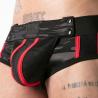 Locker Gear Full Military Access jock brief rojo, detalle de la pieza delantera