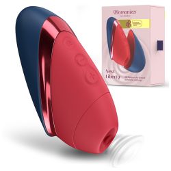 Womanizer Next Liberty estimulador de clítoris azul y rojo