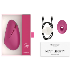 Womanizer Next Liberty rosa intenso contenido