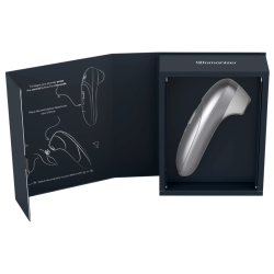Womanizer Pro gris plateado caja abierta
