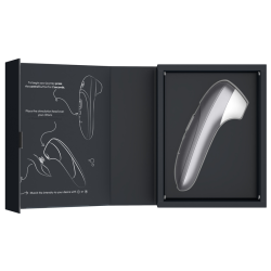 Womanizer Pro gris plateado en su estuche