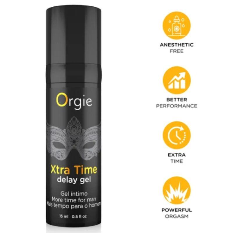 Orgie Xtra Time gel con sus iconos