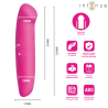 Medidas del vibrador Intense Phil rosa: 13 cm de largo y 3,1 cm de ancho