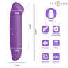 Medidas del vibrador Intense Phil lila: 13 cm de largo y 3,1 cm de ancho