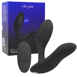 We-Vibe Vector+ masajeador de próstata negro, imagen 1 del juguete, su caja y su contenido