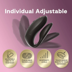We-vibe - chorus pro vibrador premium para parejas negro satinado