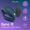 We-vibe - sync 2 vibrador ajustable para parejas verde terciopelo