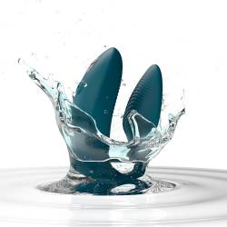 We-Vibe Sync 2 verde terciopelo salpicado de agua: es resistente al agua