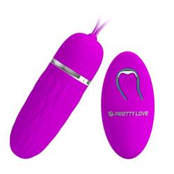 Pretty Love Dawn huevo vibrador con mando, en diagonal