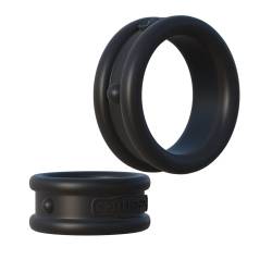 Max-Width Silicone Rings, dos anillos negros anchos de silicona