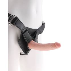 Arnés strap-on King Cock con dildo de 7" colocado sobre un maniquí
