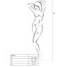 Passion woman bs014 bodystocking blanco talla unica - 2