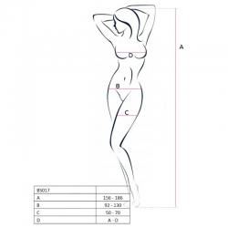 Passion woman bs017 bodystocking blanco talla unica