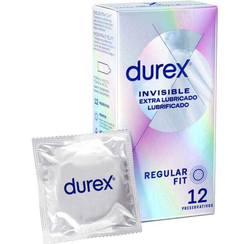 Durex invisible extra lubricado 12 uds