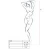 Bodystocking de un hombro Passion BS036 negro, tabla de medidas de la talla única