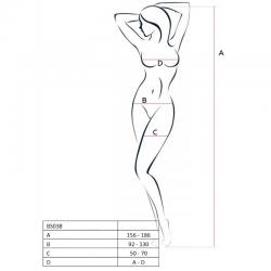 Passion woman bs038 bodystocking blanco talla unica