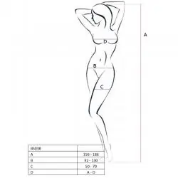 Passion woman bs038 bodystocking blanco talla unica Passion woman bs038 bodystocking blanco talla unica