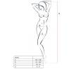Bodystocking de encaje Passion BS045 blanco, tabla de medidas de la talla única