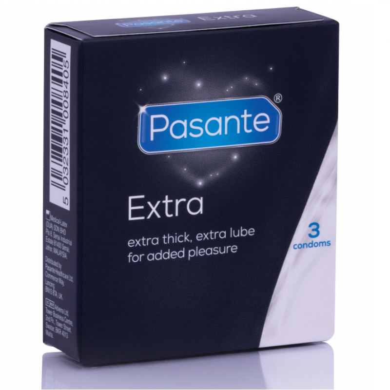 Pasante extra preservativo extra gruesos 3 unidades