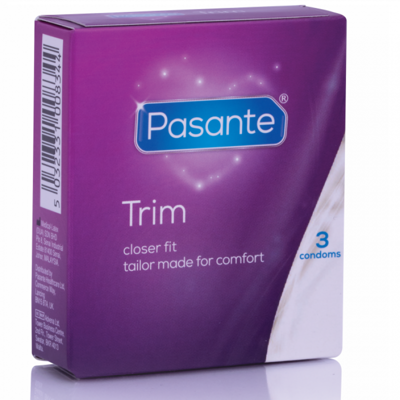 Pasante preservativos trim más delgado 3 unidades Pasante preservativos trim más delgado 3 unidades