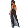 Vestido largo Leg Avenue Yours Always con espalda al aire, de espaldas