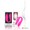 Contenido del set Wearwatch Dual: vibrador fucsia y reloj WatchMe níveo
