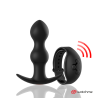 Plug anal vibrador Tiberio con mando reloj Watchme, de frente con el reloj